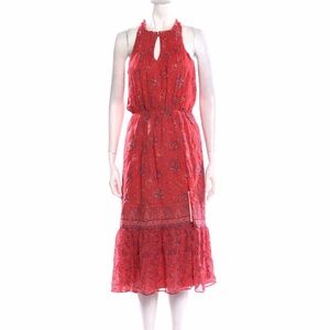 JOIE . Chara Dress NWOT . 100% Silk . XS . Sleeveless . Midi . Red Paisley
